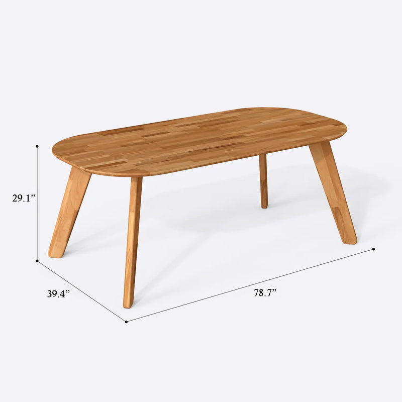 Monroe Solid Wood Oval Dining Table - Minimalist Design