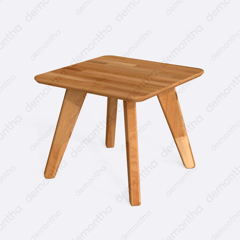 Dakota Solid Wood Square Coffee Table – Minimalist Living Room Table