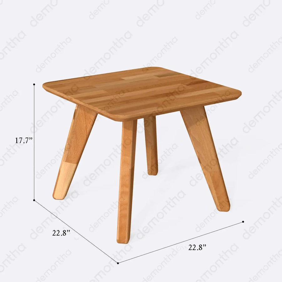 Dakota Solid Wood Square Coffee Table – Minimalist Living Room Table Demontha