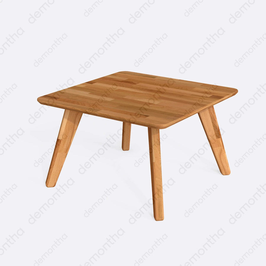 Dakota Solid Wood Square Coffee Table – Minimalist Living Room Table Demontha