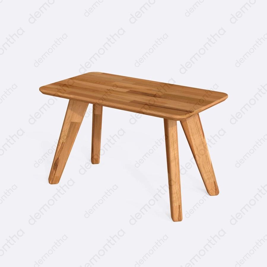 Dakota Solid Wood Rectangular Coffee Table – Minimalist & Modern Centerpiece for Living Rooms Demontha