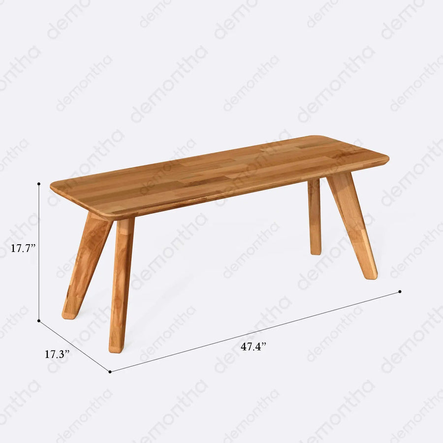 Dakota Solid Wood Rectangular Coffee Table – Minimalist & Modern Centerpiece for Living Rooms Demontha