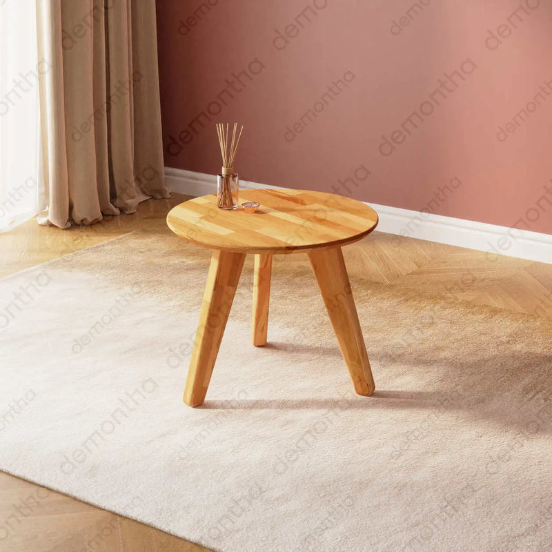 Monroe Round Solid Wood Coffee Table – Modern & Minimalist Design