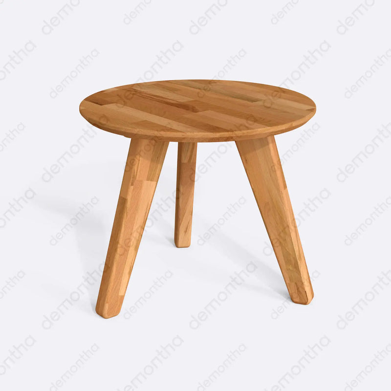 Monroe Round Solid Wood Coffee Table – Modern & Minimalist Design