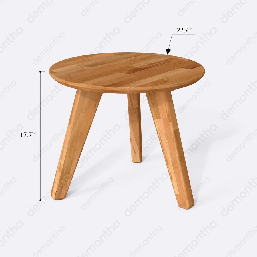 Monroe Round Solid Wood Coffee Table – Modern & Minimalist Design Demontha