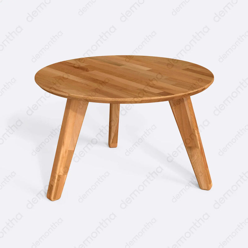 Monroe Round Solid Wood Coffee Table – Modern & Minimalist Design