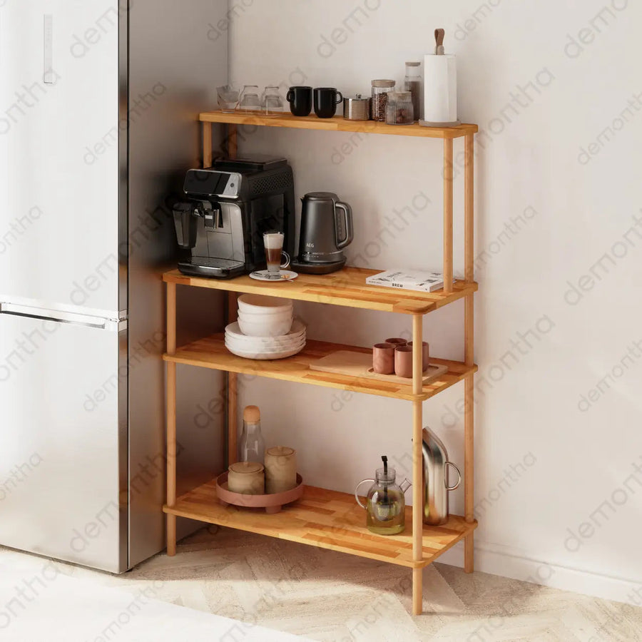 Grova Wooden Coffee Bar Hutch – Coffee Bar Furniture for Kitchen Demontha