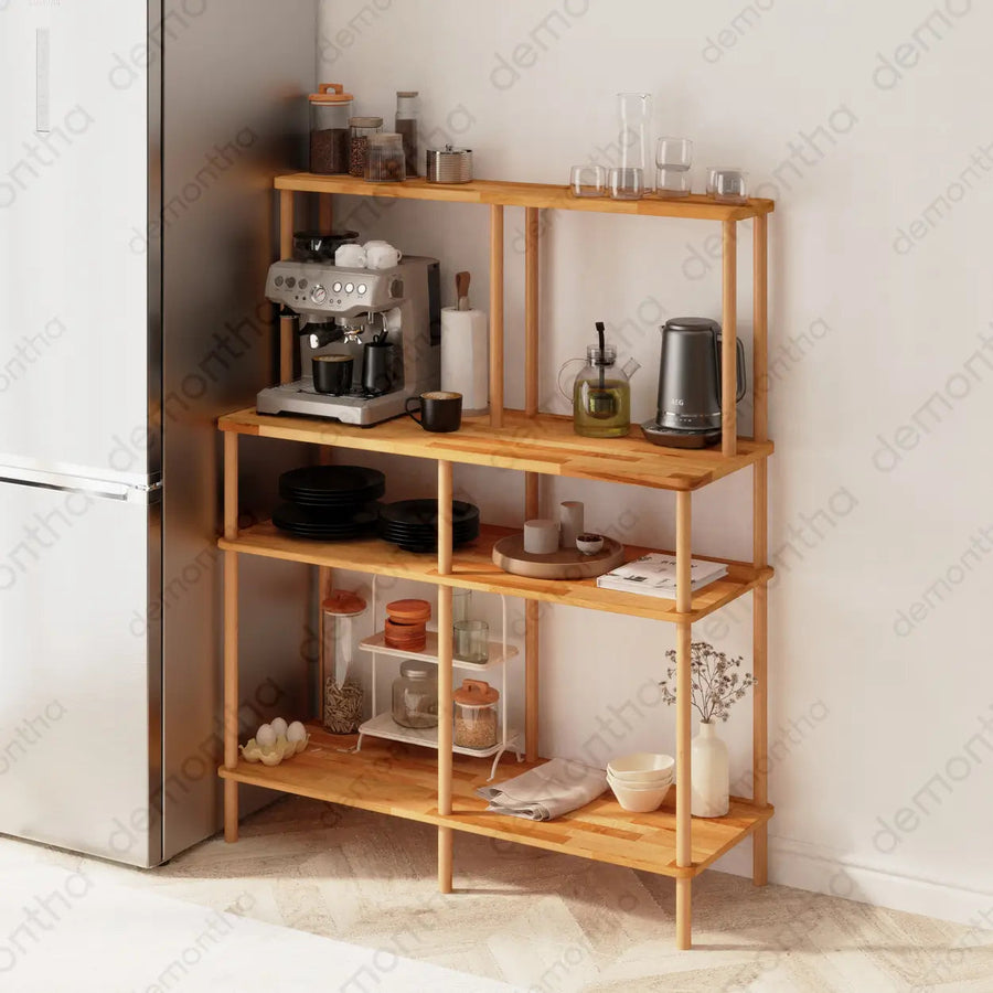 Grova Wooden Coffee Bar Hutch – Coffee Bar Furniture for Kitchen Demontha