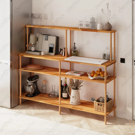 Grova Wooden Coffee Bar Hutch – Coffee Bar Furniture for Kitchen Demontha