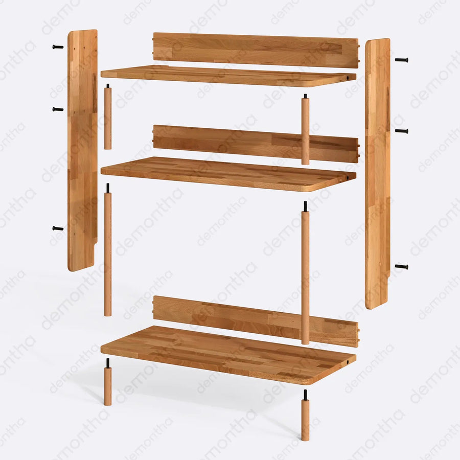 Norvo Solid Wood Coffee Bar Cabinet – Modern Coffee Bar Cabinet with Storage Demontha