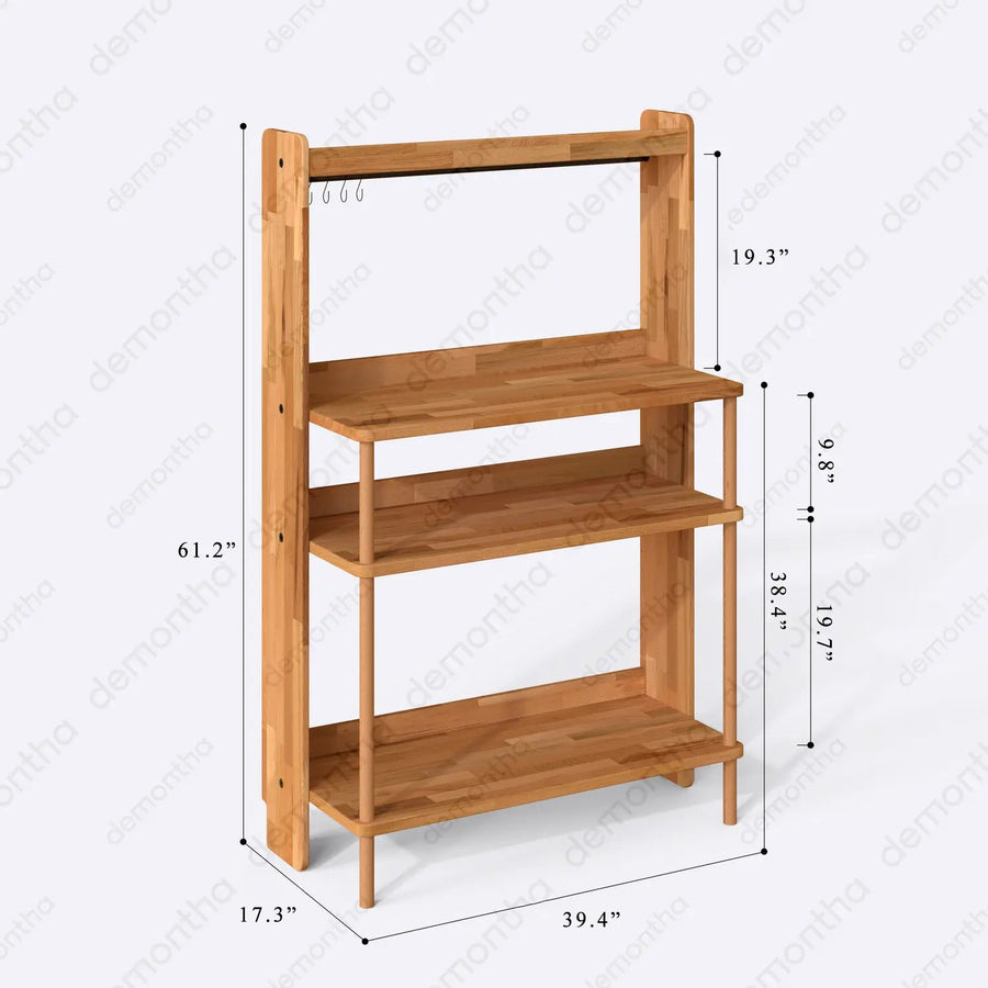 Norvo Solid Wood Coffee Bar Cabinet – Modern Coffee Bar Cabinet with Storage Demontha