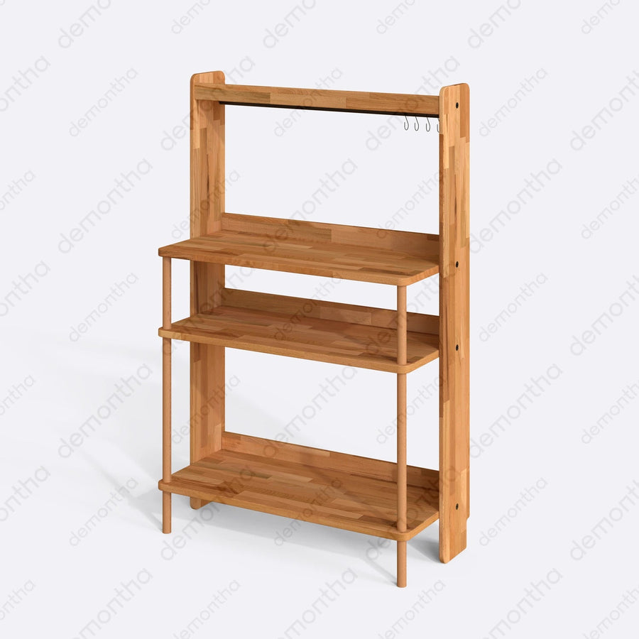 Norvo Solid Wood Coffee Bar Cabinet – Modern Coffee Bar Cabinet with Storage Demontha