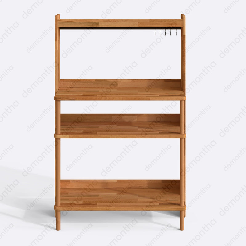 Norvo Solid Wood Coffee Bar Cabinet – Modern Coffee Bar Cabinet with Storage