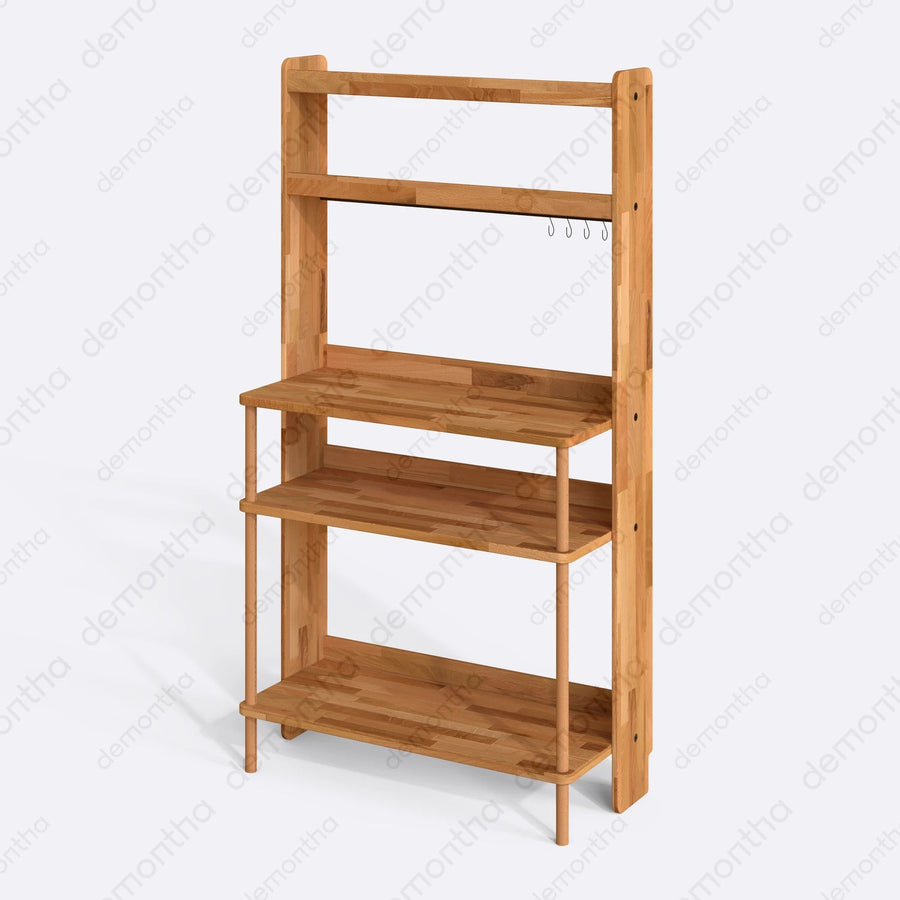 Norvo Solid Wood Coffee Bar Cabinet – Modern Coffee Bar Cabinet with Storage Demontha