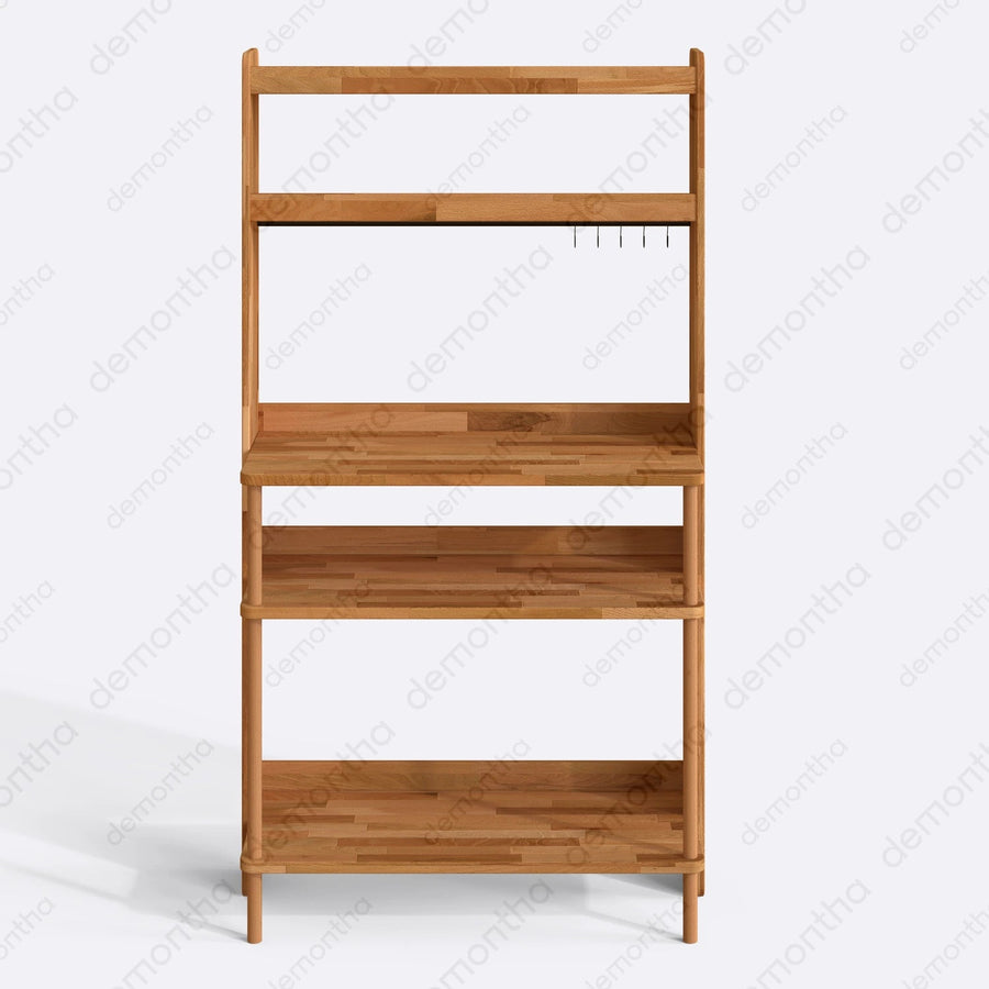 Norvo Solid Wood Coffee Bar Cabinet – Modern Coffee Bar Cabinet with Storage Demontha