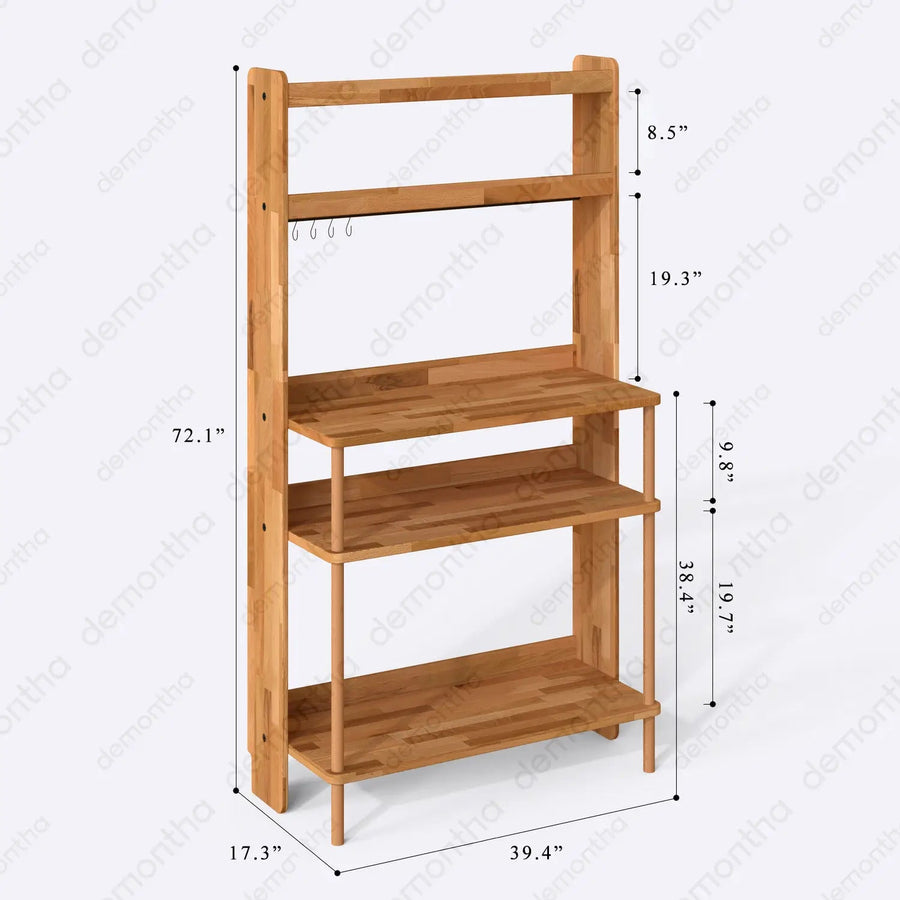 Norvo Solid Wood Coffee Bar Cabinet – Modern Coffee Bar Cabinet with Storage Demontha