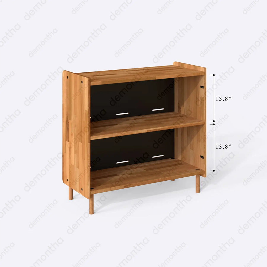 Hazy Wood Coffee Bar Table with Storage – Furniture for Coffee Bar Setup Demontha