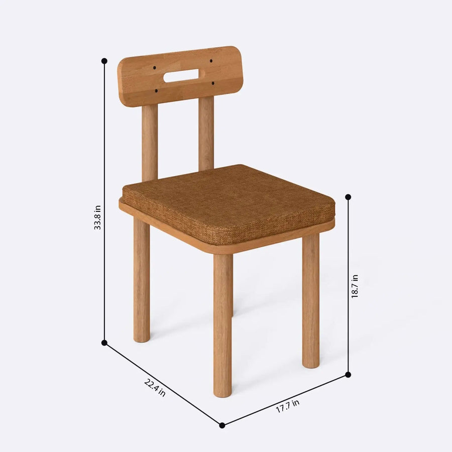 Soho Solid Beech Wood Dining Chair | Modern Upholstered Side Chair Demontha