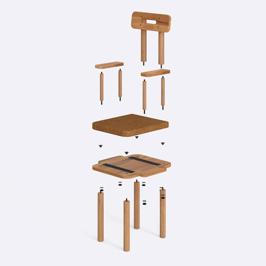 Soho Solid Beech Wood Chair | Modern Upholstered Dining Chair Demontha