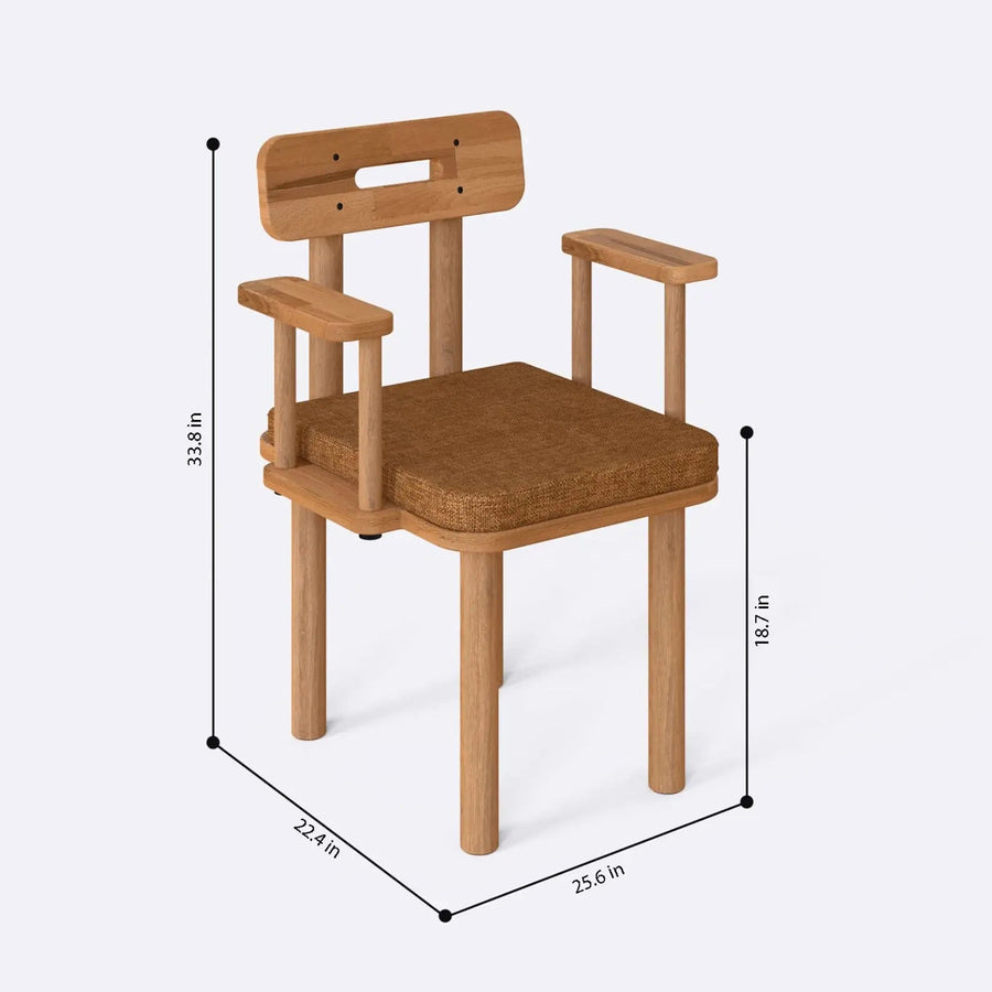 Soho Solid Beech Wood Chair | Modern Upholstered Dining Chair Demontha