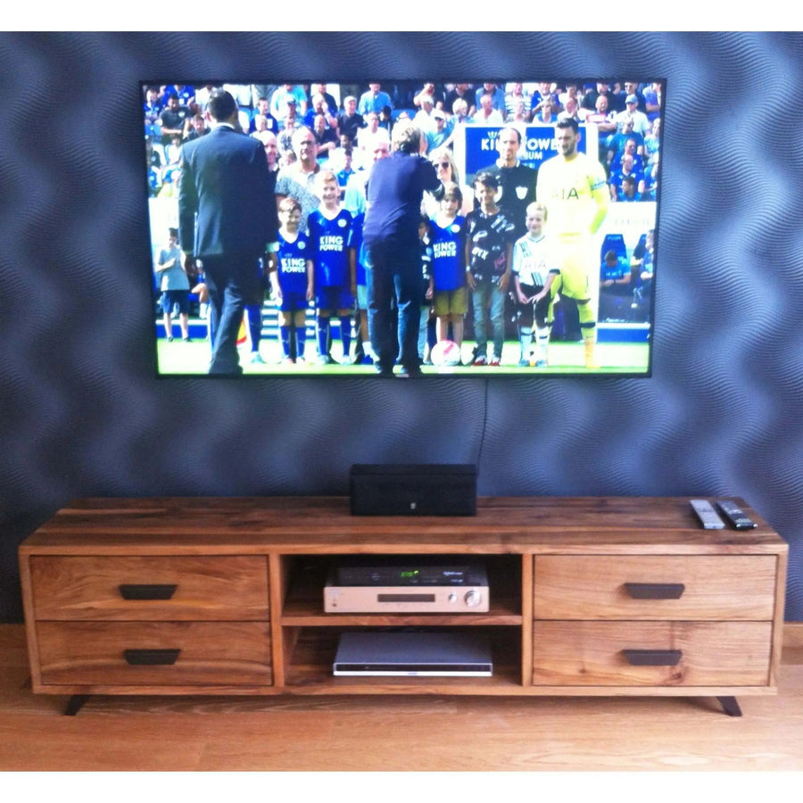 Bothell Solid Walnut Wood TV Stand Mozilya