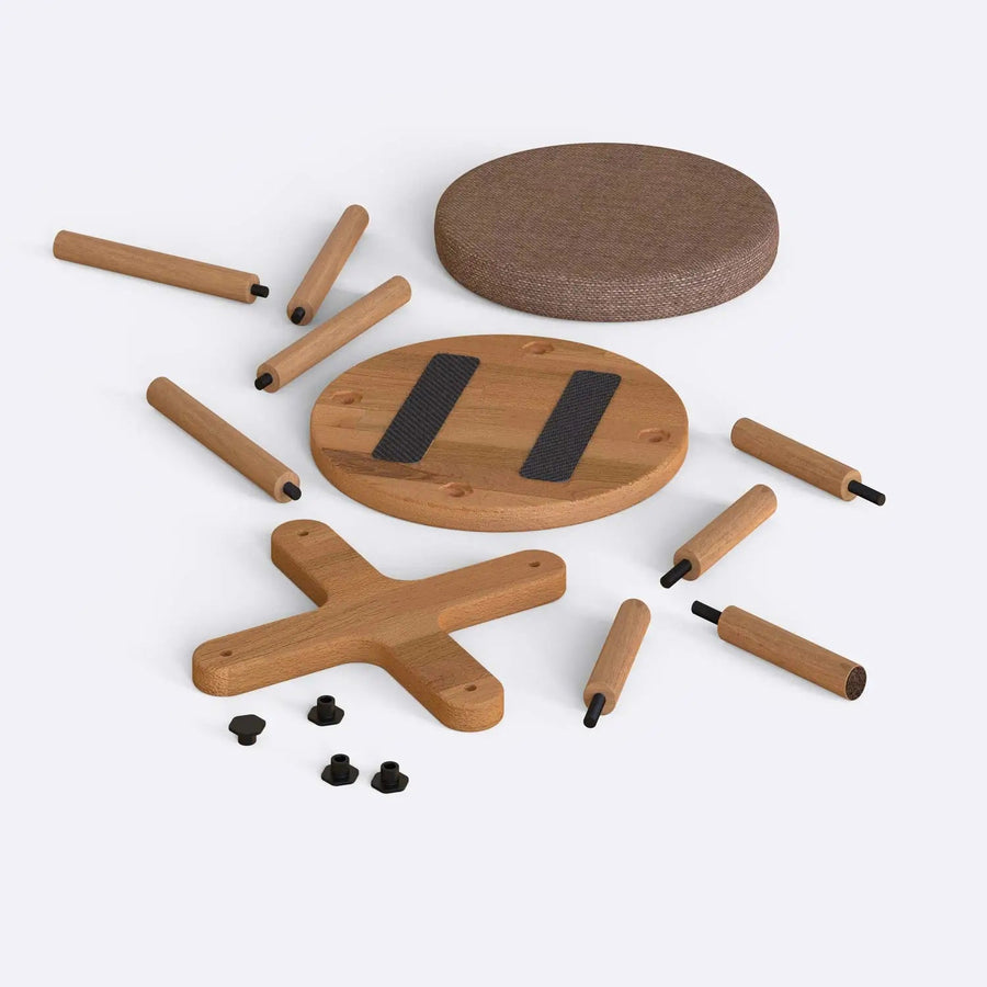Lee Beech Wooden Stool Demontha