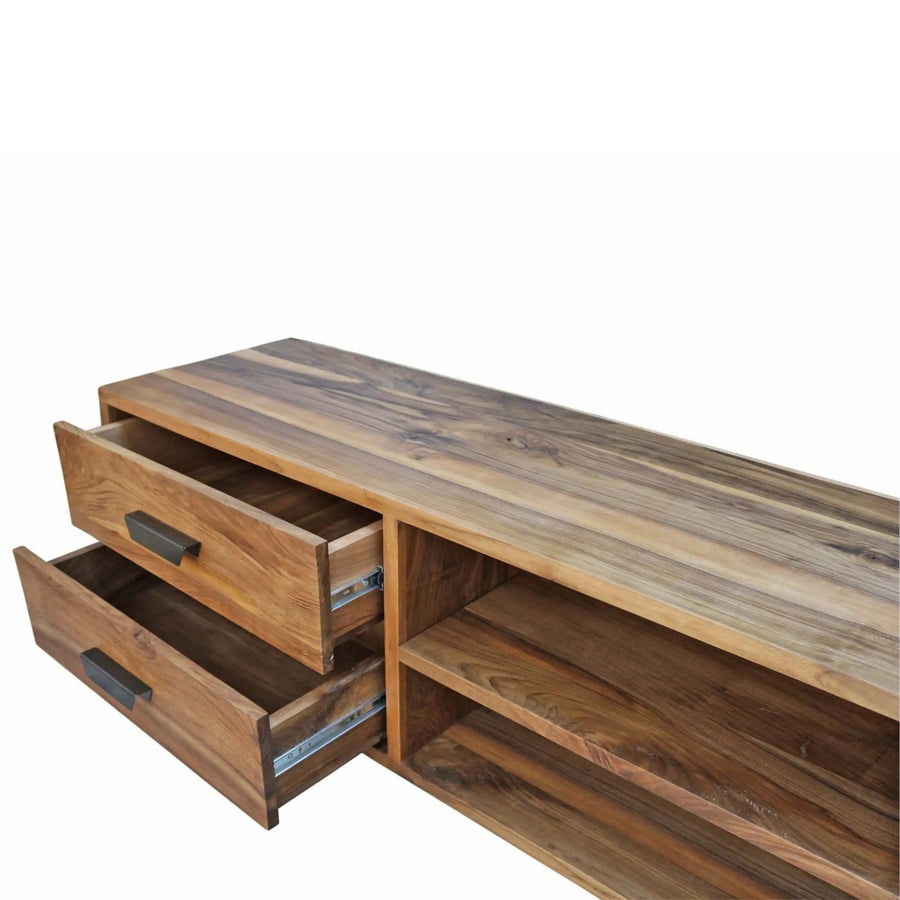 Bothell Solid Walnut Wood TV Stand Mozilya