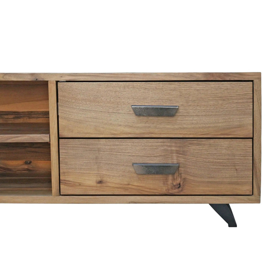 Bothell Solid Walnut Wood TV Stand Mozilya