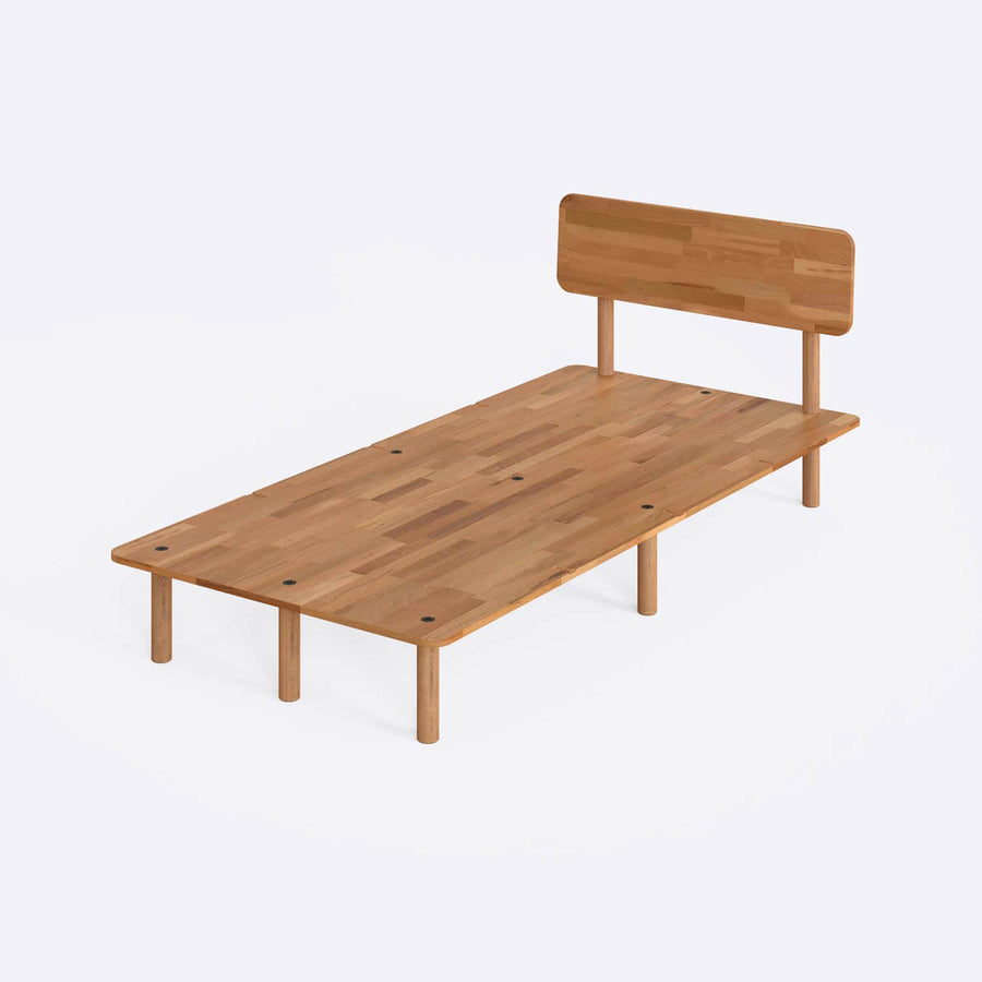 Beverly Hills Solid Beech Wood Single Bed Frame | Scandinavian Platform Bed Demontha