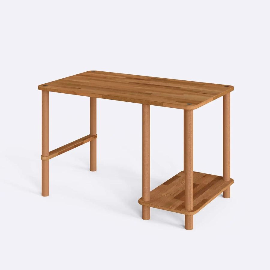 Pierre Solid Beech Wood Home Office Desk | Modern Work Desk Demontha