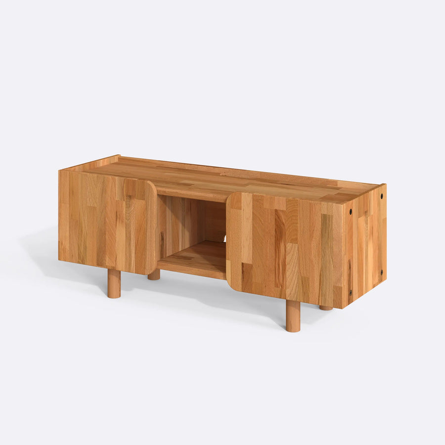 Lisbon Solid Beech Wood Tv Cabinet Demontha