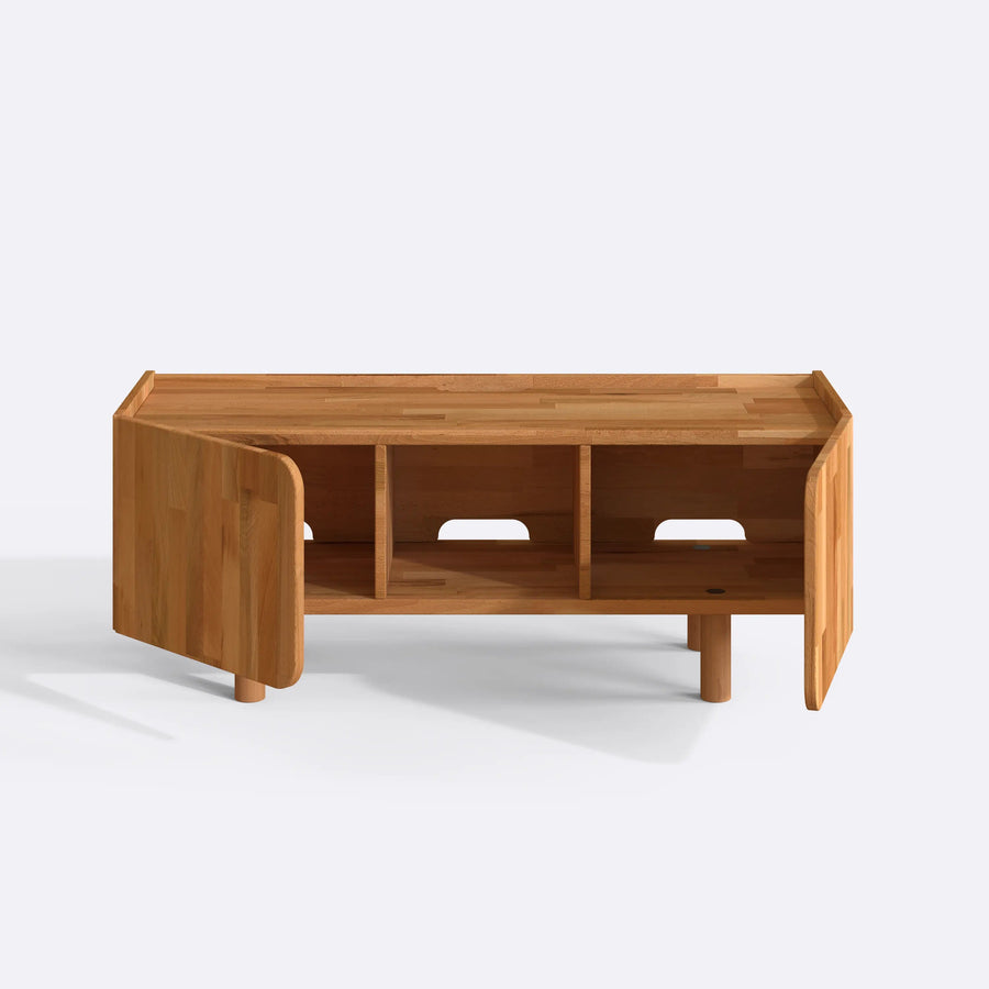 Lisbon Solid Beech Wood Tv Cabinet Demontha