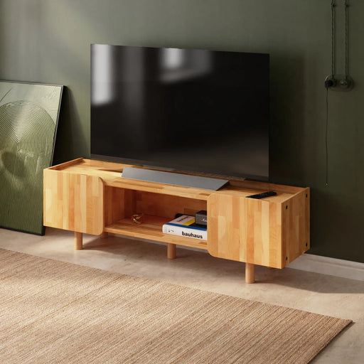 Lisbon Solid Beech Wood Tv Cabinet Demontha