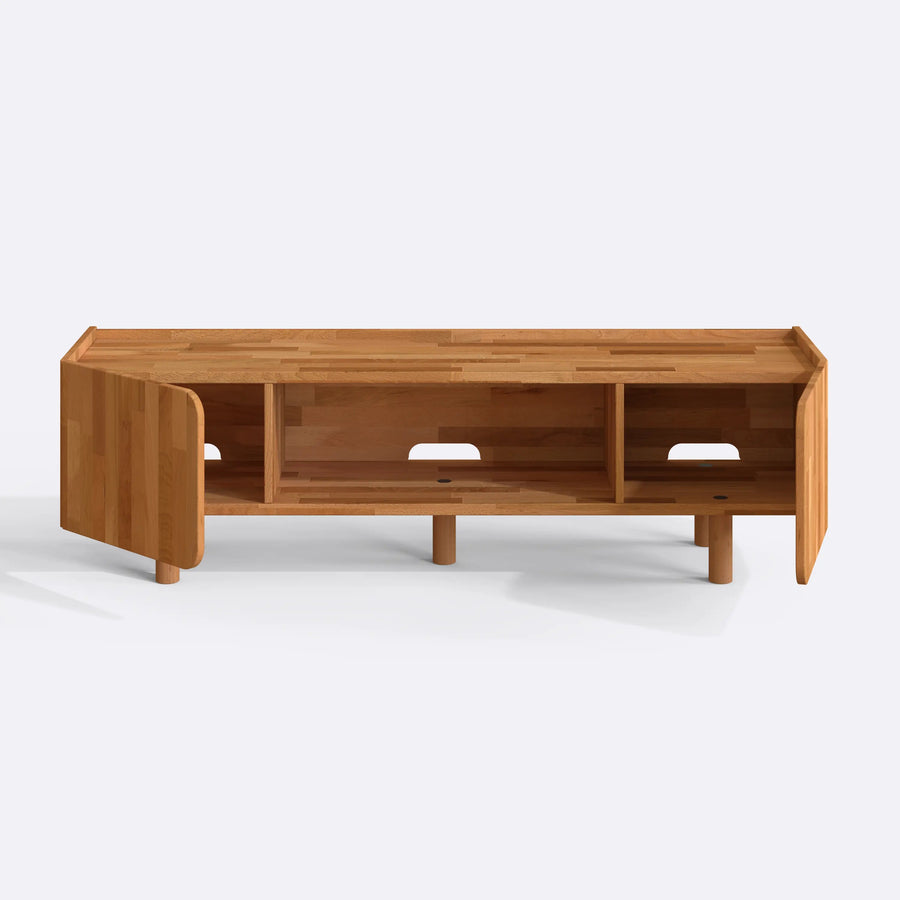 Lisbon Solid Beech Wood Tv Cabinet Demontha