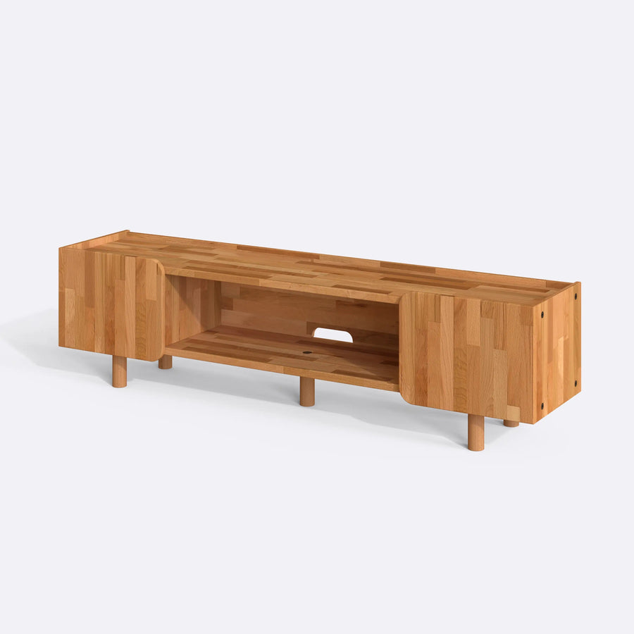 Lisbon Solid Beech Wood Tv Cabinet Demontha