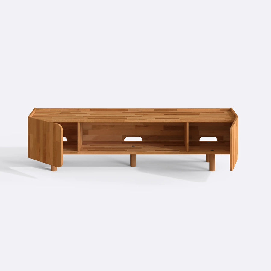 Lisbon Solid Beech Wood Tv Cabinet Demontha