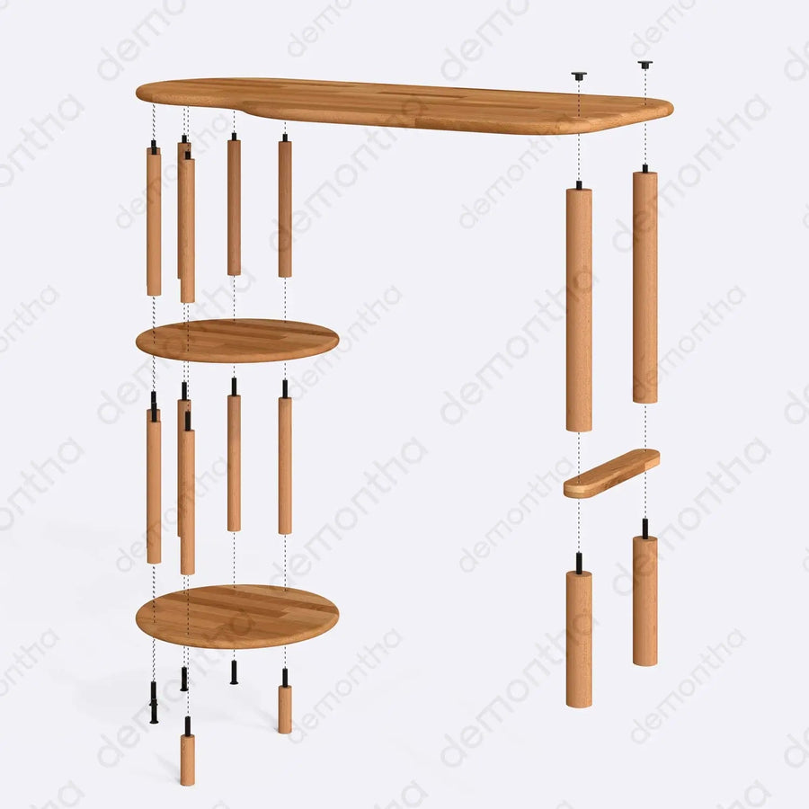 Maxi Wooden Writing Desk - Minimalist Style Demontha
