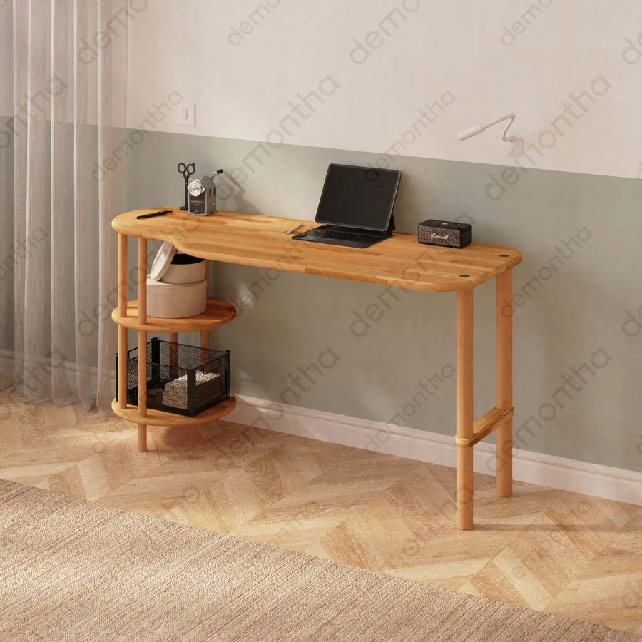 Maxi Wooden Writing Desk - Minimalist Style Demontha