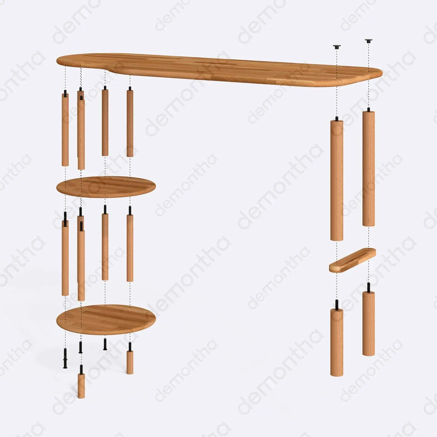 Maxi Wooden Writing Desk - Minimalist Style Demontha