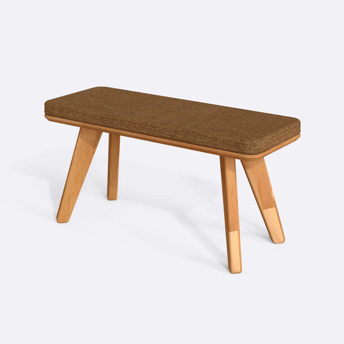 Dakota Solid Wood Bench - Minimalist Beech Wood