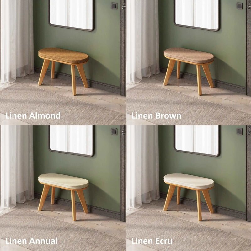 Monroe Solid Wood Bench - Minimalist Beech Wood