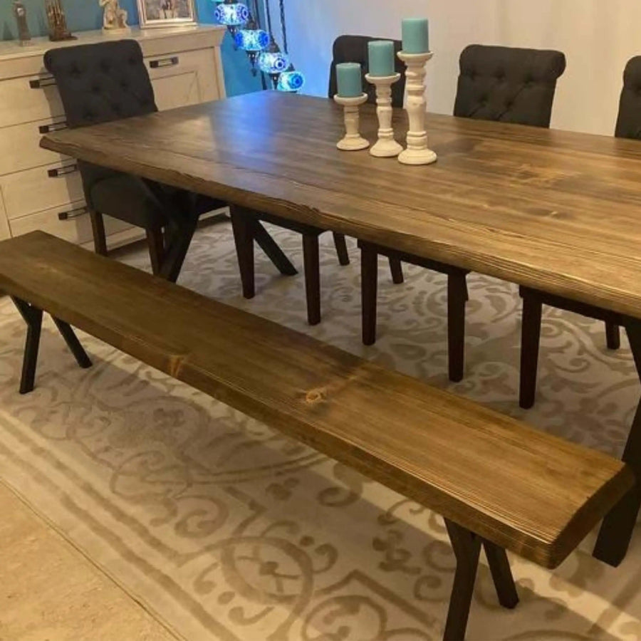 Kent Bench - Solid Pine Wood Bench Mozilya
