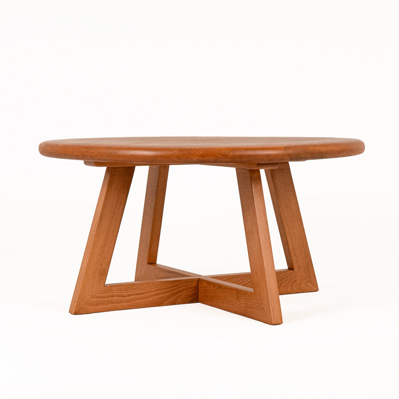 Axis Modern Round Coffee Table | Timeless Solid Wood Design