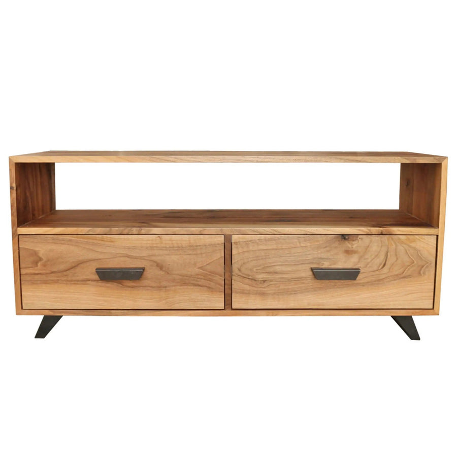 Bothell Solid Walnut Wood TV Stand Mozilya