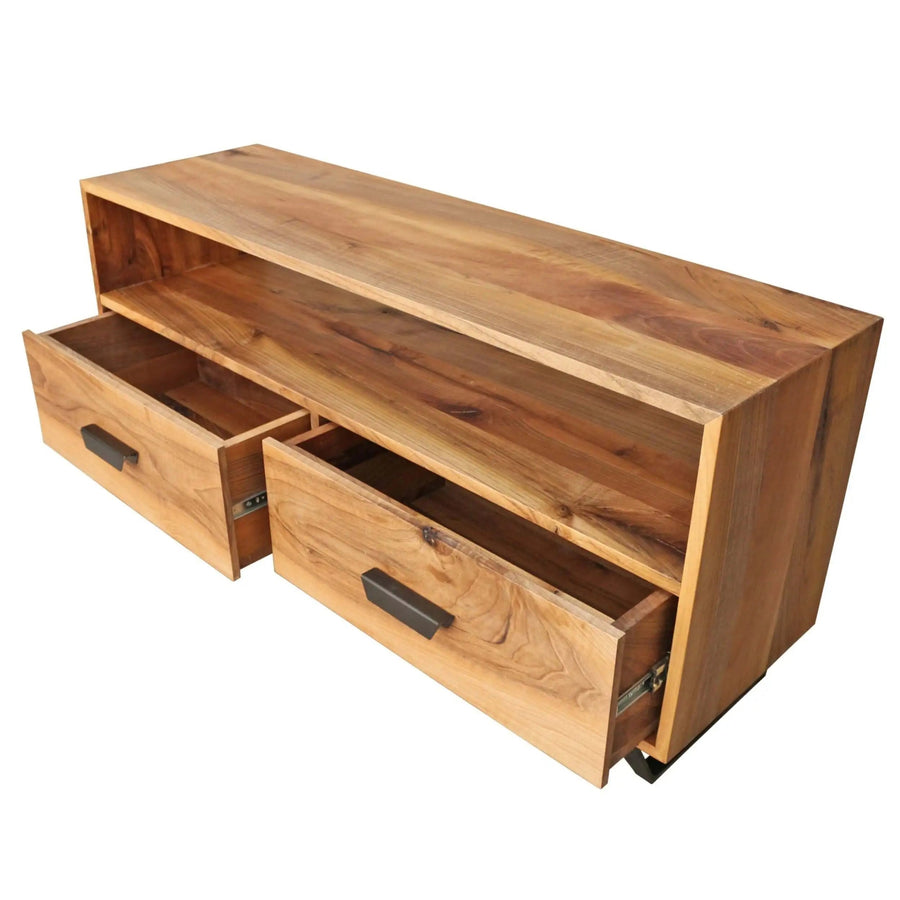 Bothell Solid Walnut Wood TV Stand Mozilya