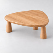 Yuma Organic Triangle Beech Wood Coffee Table – Scandinavian Modern Design
