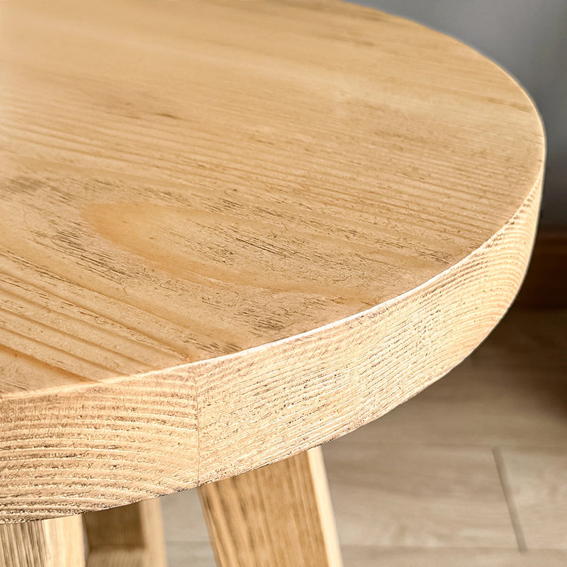 close up detail of the natural pine wood grains