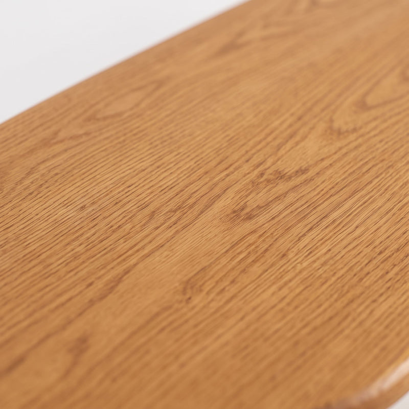 Arden Oval Solid Oak Wood Coffee Table | Sculptural Arched Modern Design