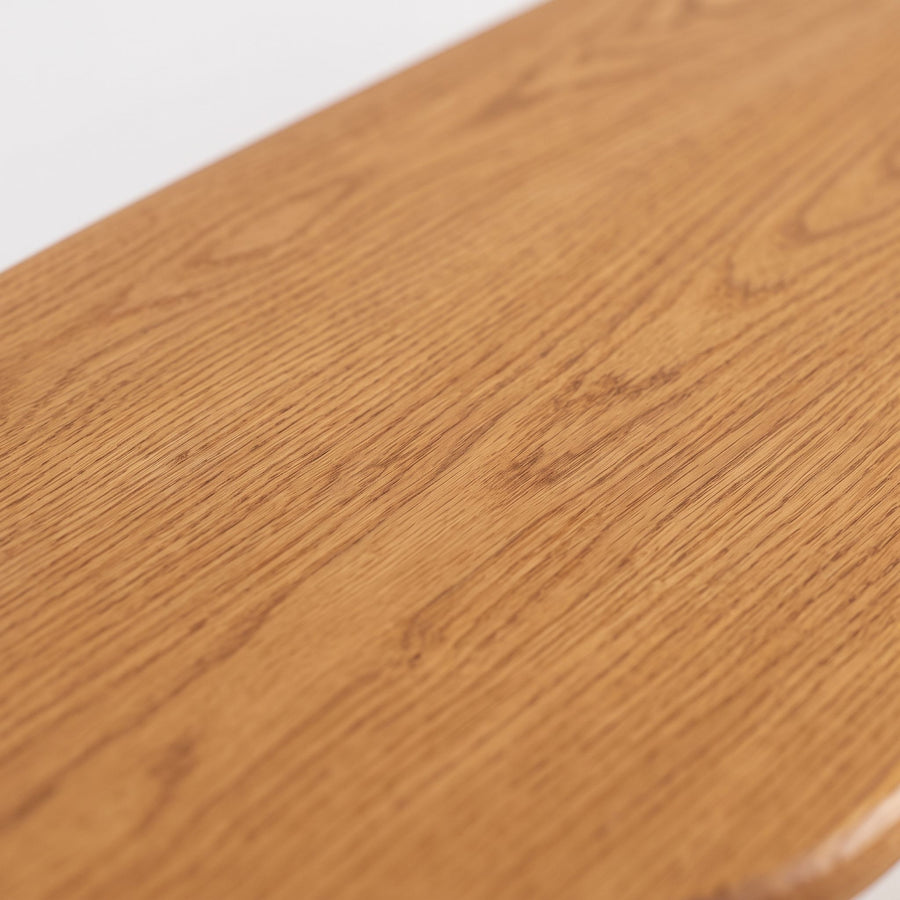 Arden Oval Solid Oak Wood Coffee Table | Sculptural Arched Modern Design