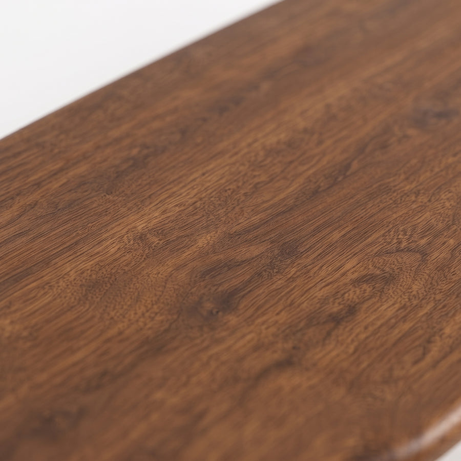 Arden Solid Walnut Oval Coffee Table | Sculptural Arched Base Design
